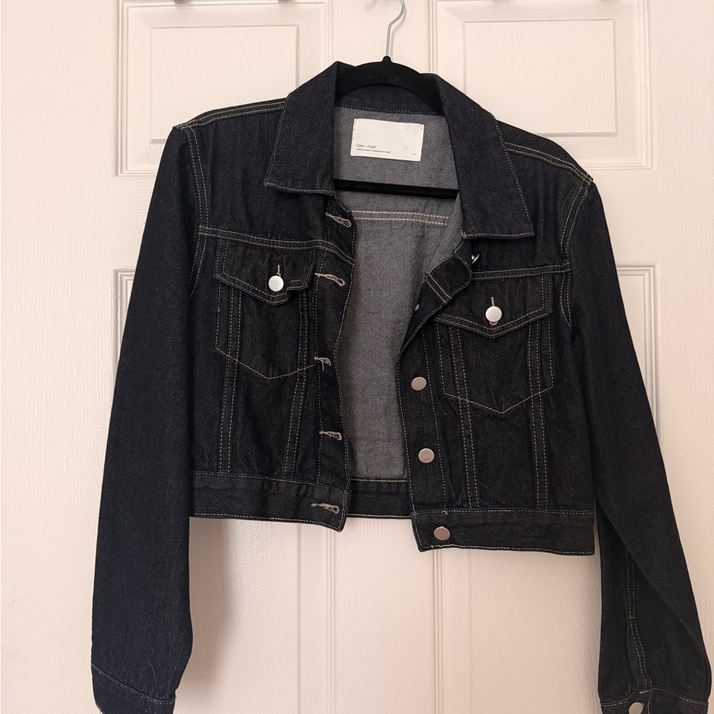 OAK + FORT Dark Denim Jean Jacket